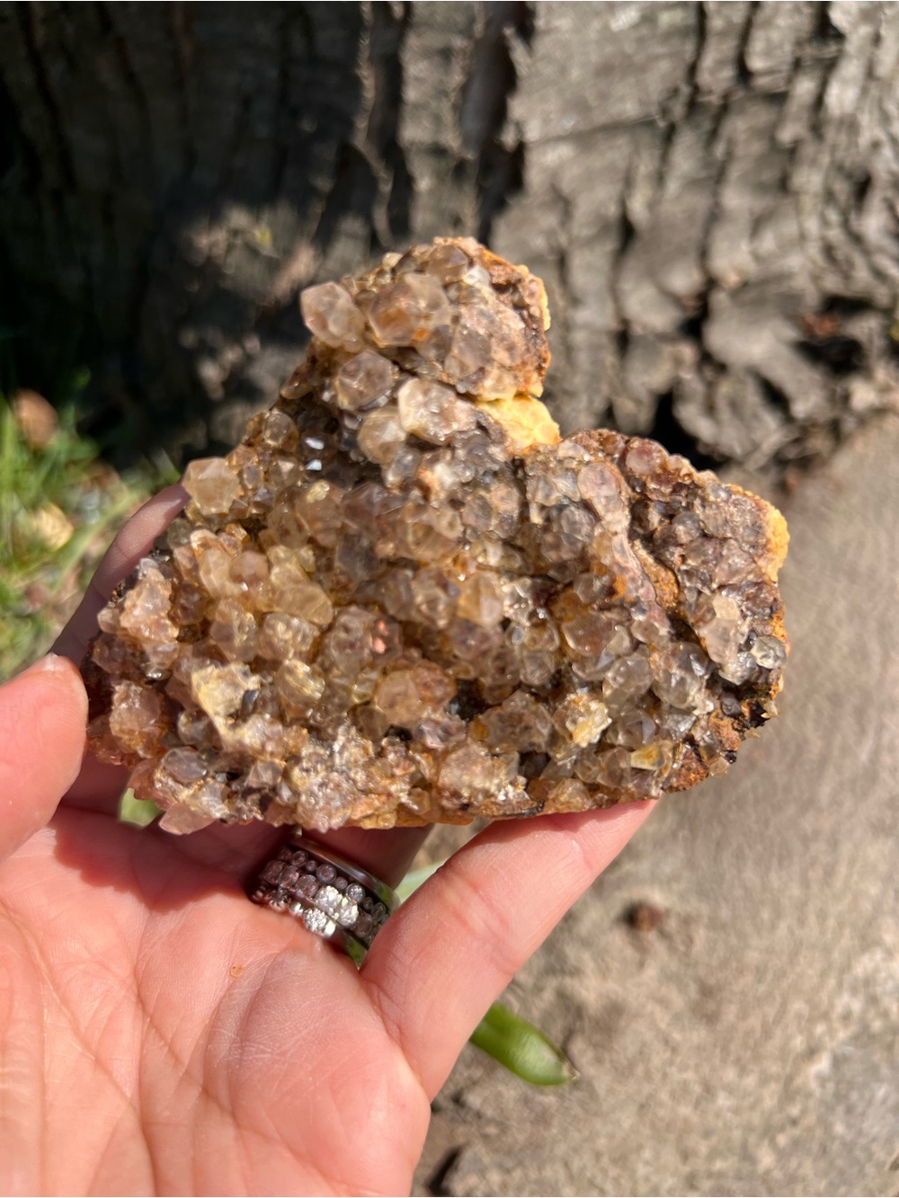 Red (1) River quartz Cluster - Crystal